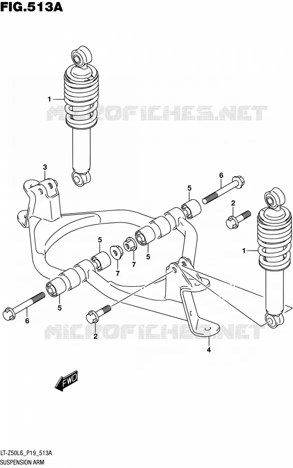SCHOKDEMPER - VORKBEEN Suzuki QUAD 50 QUADSPORT 2016  LT-Z50 L6 (P19)