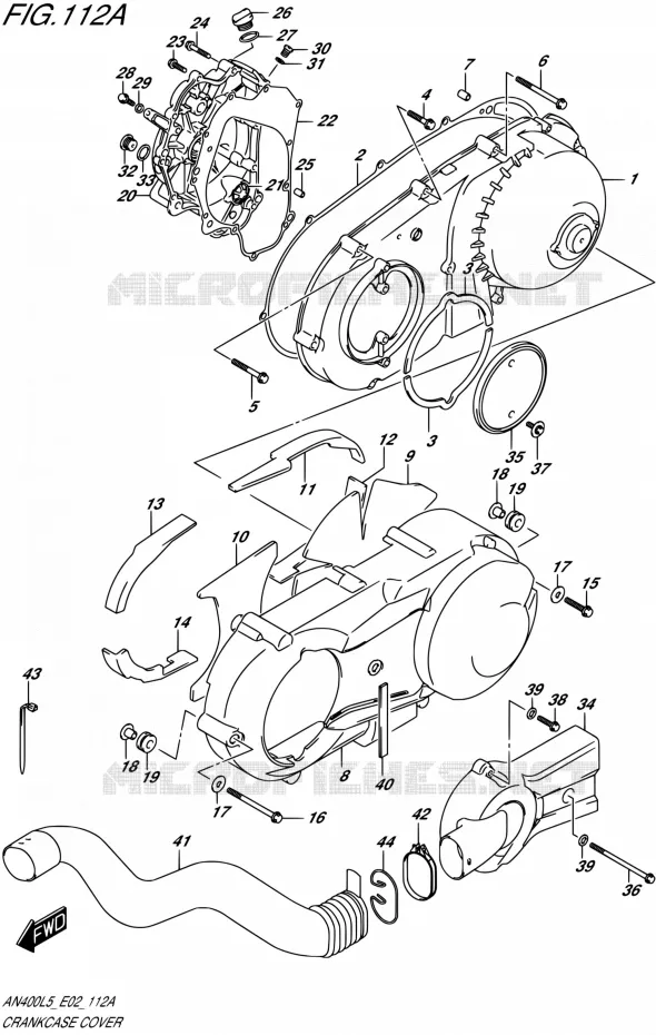 CASING Suzuki SCOOTER 400 BURGMAN 2015  AN400A L5 (E02)