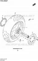 ACHTERWIEL (AN400ZAL6 E02) voor Suzuki BURGMAN 400 2016