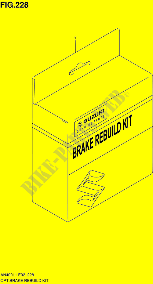 BRAKE REBUILD KIT (AN400L1 E19) voor Suzuki BURGMAN 400 2011