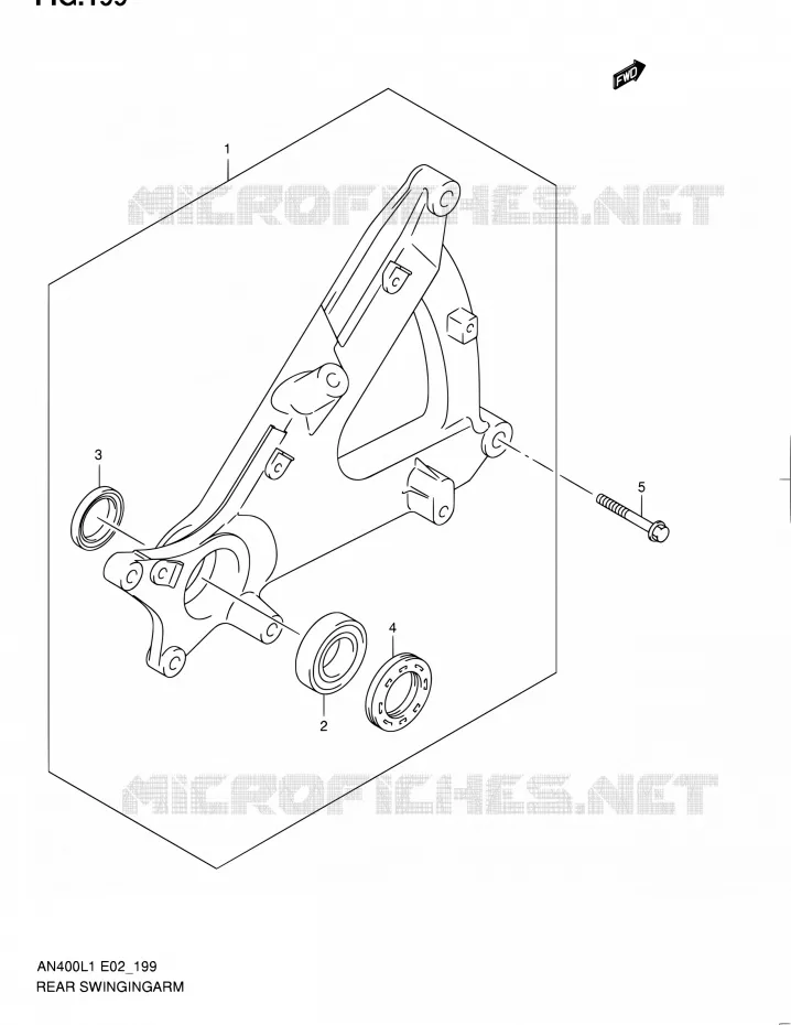 SWINGARM Suzuki SCOOTER 400 BURGMAN 2011  AN400 L1 (E02,E19)