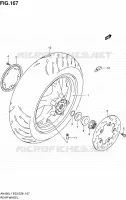 ACHTERWIEL (AN400ZAL1 E28) voor Suzuki BURGMAN 400 2011