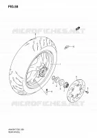 ACHTERWIEL (AN400K7/ZK7/K8/ZK8/K9/L0) voor Suzuki BURGMAN 400 2010