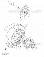 VOORWIEL (AN400AL1 E24) voor Suzuki BURGMAN 400 2011
