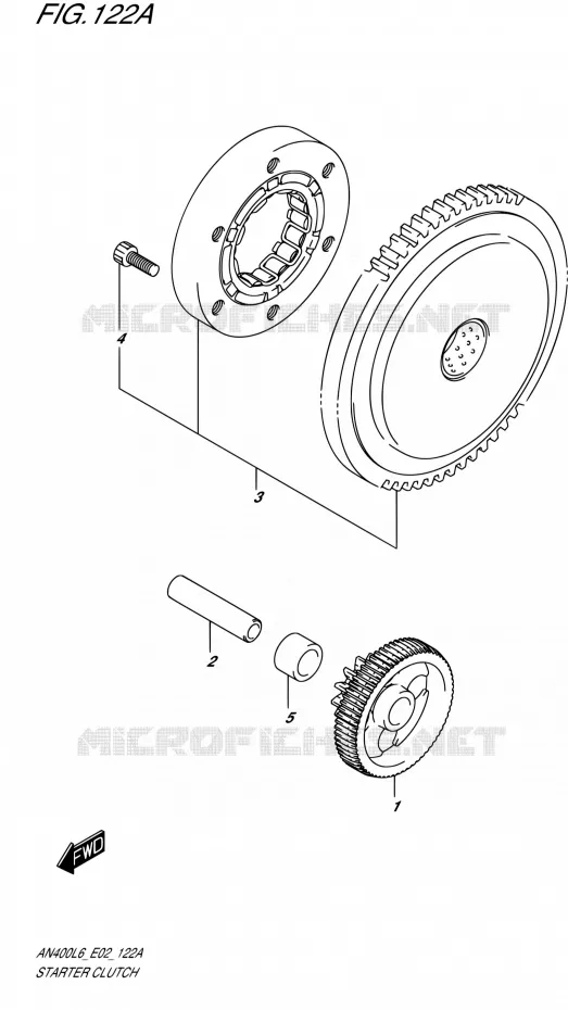 STARTMOTOR CLUTCH Suzuki SCOOTER 400 BURGMAN 2016  AN400ZA L6 (E19)