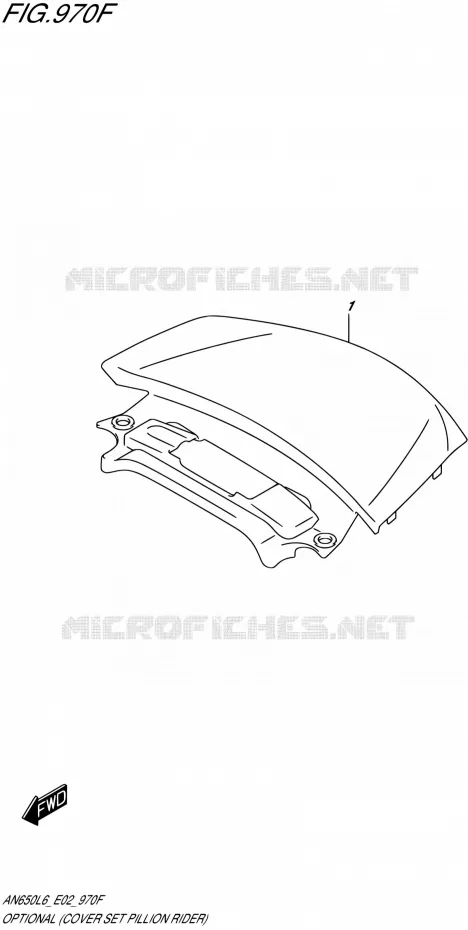 OPTIES (COVER SET PILLION RIDER) (AN650ZL6 E02) Suzuki SCOOTER 650 BURGMAN 2016  AN650 L6 (E19)