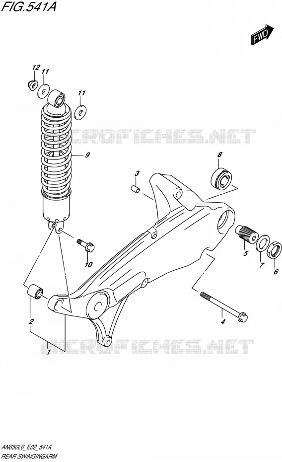 SWINGARM Suzuki SCOOTER 650 BURGMAN 2016  AN650Z L6 (E02)