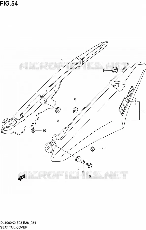 ACHTER KUIP (MODELE K2) Suzuki MOTO 1000 V-STROM 2003  DL1000 K3 (E03,E28,E33)