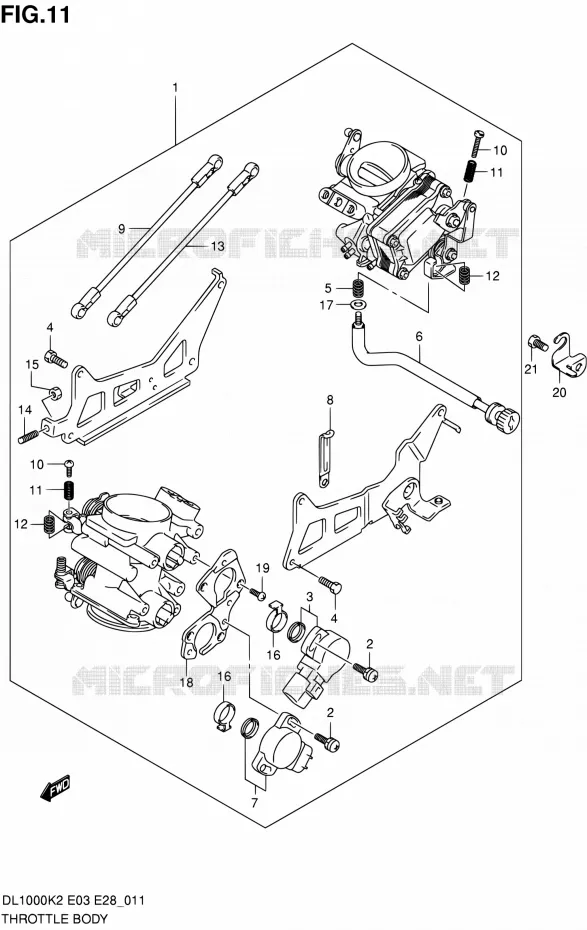 GASKLEPHUIS Suzuki MOTO 1000 V-STROM 2003  DL1000 K3 (E03,E28,E33)