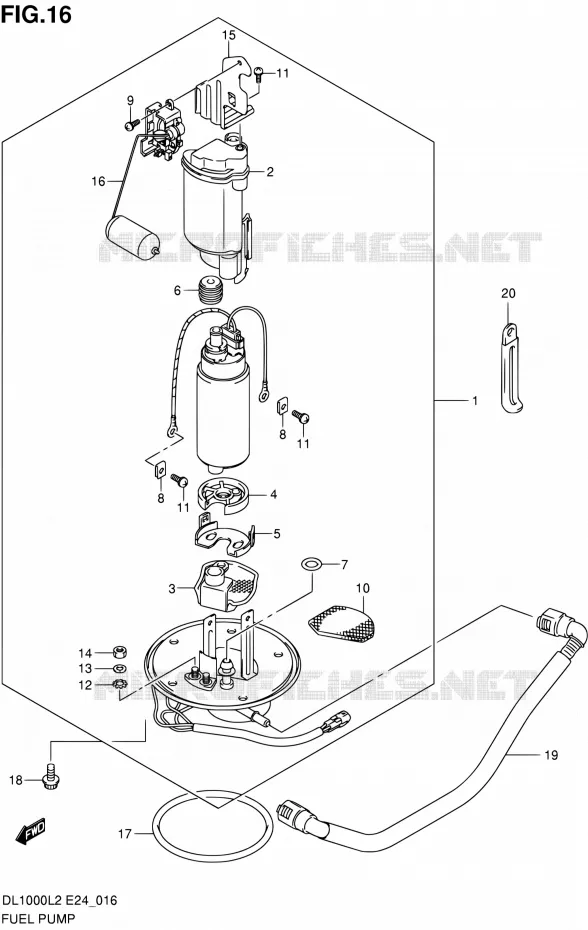 BENZINE POMP Suzuki MOTO 1000 V-STROM 2012  DL1000 L2 (E24)