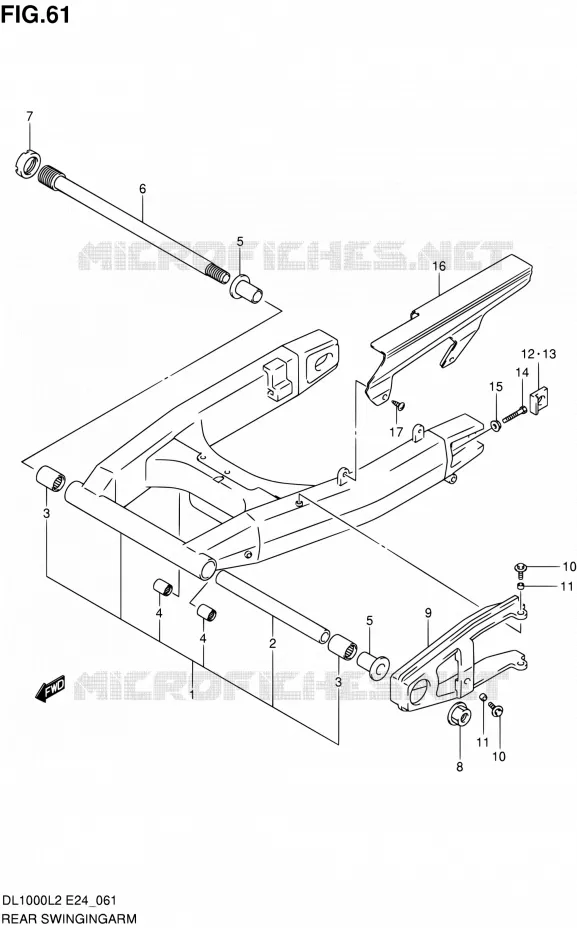 SWINGARM Suzuki MOTO 1000 V-STROM 2012  DL1000 L2 (E24)