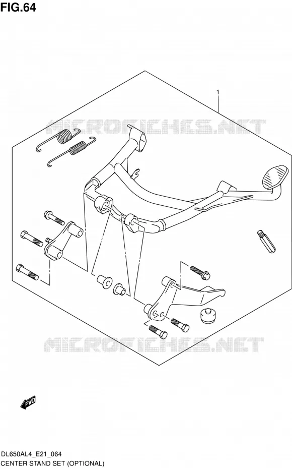 CENTER STAND SET (OPTIONAL) Suzuki MOTO 650 V-STROM 2014  DL650A L4 (E21)