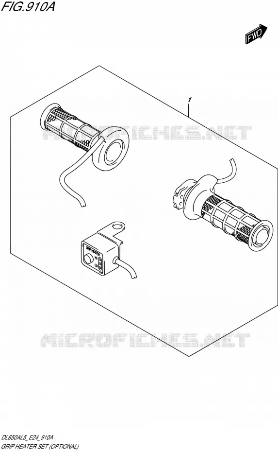 GRIP HEATER SET (OPTIONAL) Suzuki MOTO 650 V-STROM 2015  DL650AUE L5 (E24)