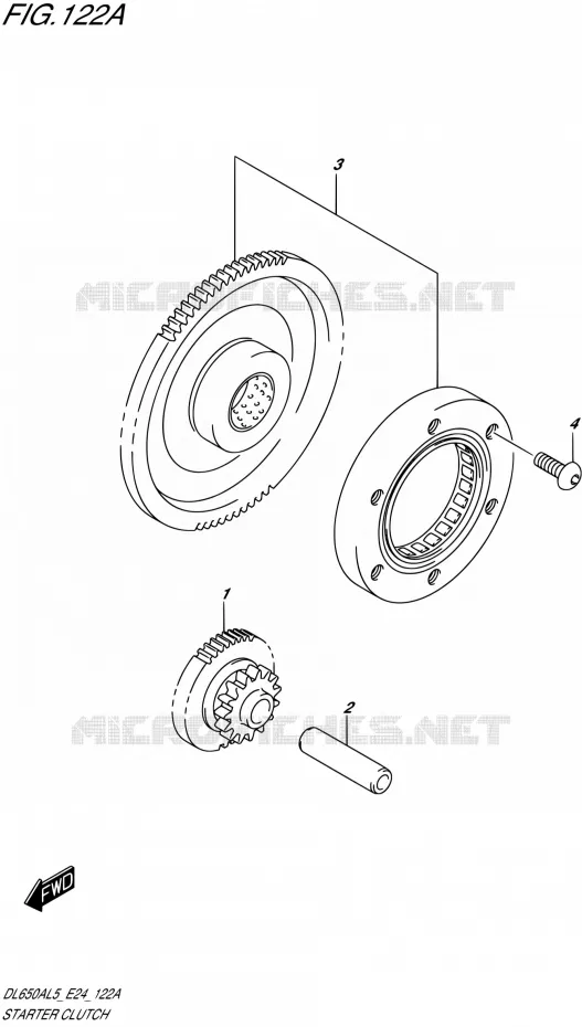 STARTMOTOR CLUTCH Suzuki MOTO 650 V-STROM 2015  DL650AUE L5 (E24)