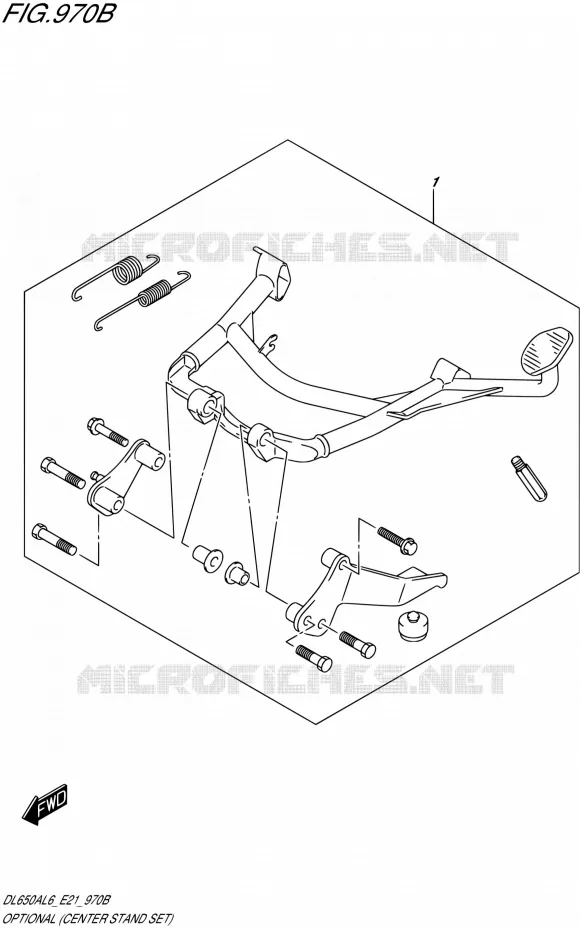 OPTIES (CENTER STAND SET) Suzuki MOTO 650 V-STROM 2016  DL650XA L6 (E21)