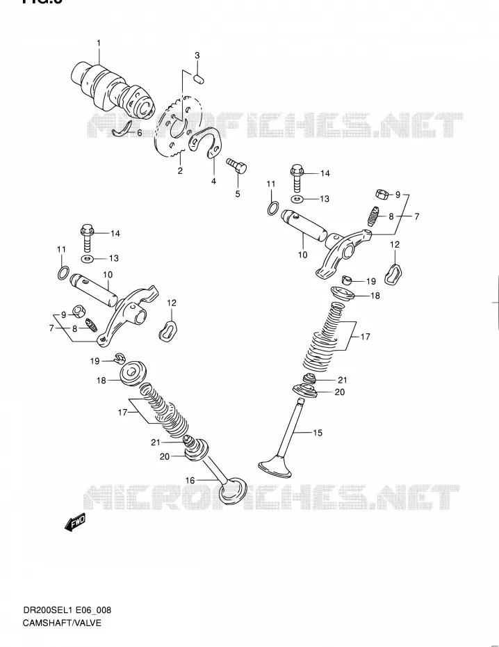 NOKKENAS - VALVES Suzuki MOTO 200 DR 2011  DR200SE L1 (E06,E24)
