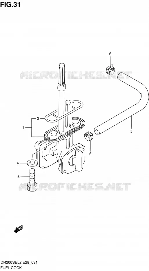 FUEL COCK Suzuki MOTO 200 DR 2012  DR200SE L2 (E03,E28,E33)
