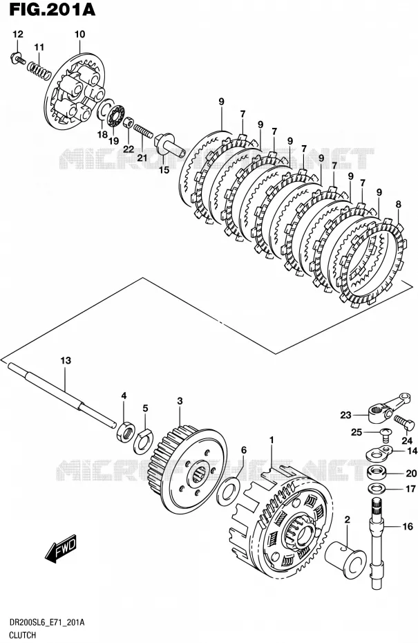 KOPPELING Suzuki MOTO 200 DR 2016  DR200S L6 (E71)