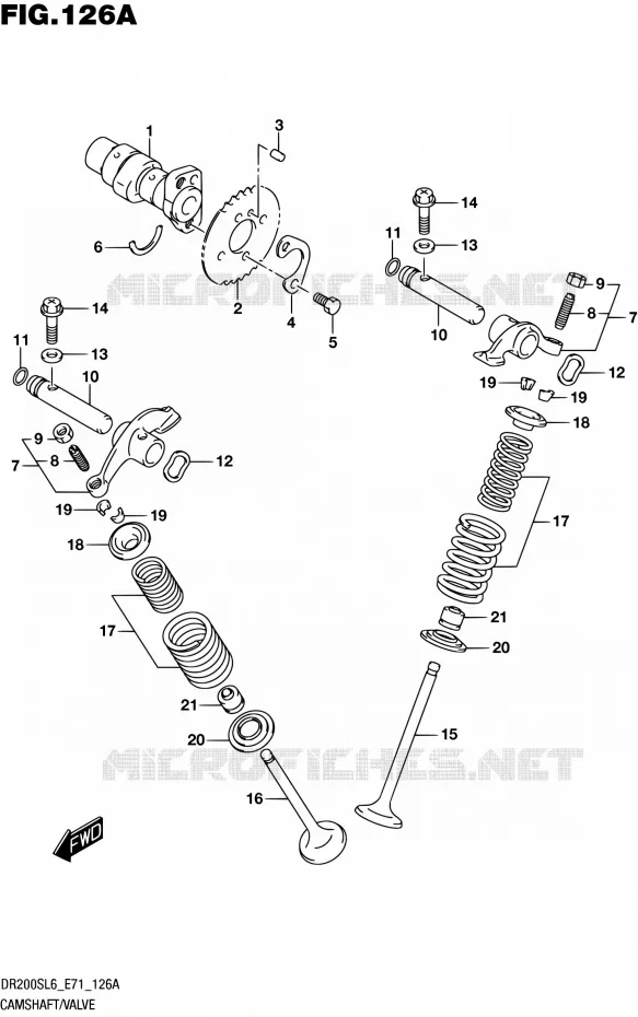 NOKKENAS - VALVES Suzuki MOTO 200 DR 2016  DR200S L6 (E71)