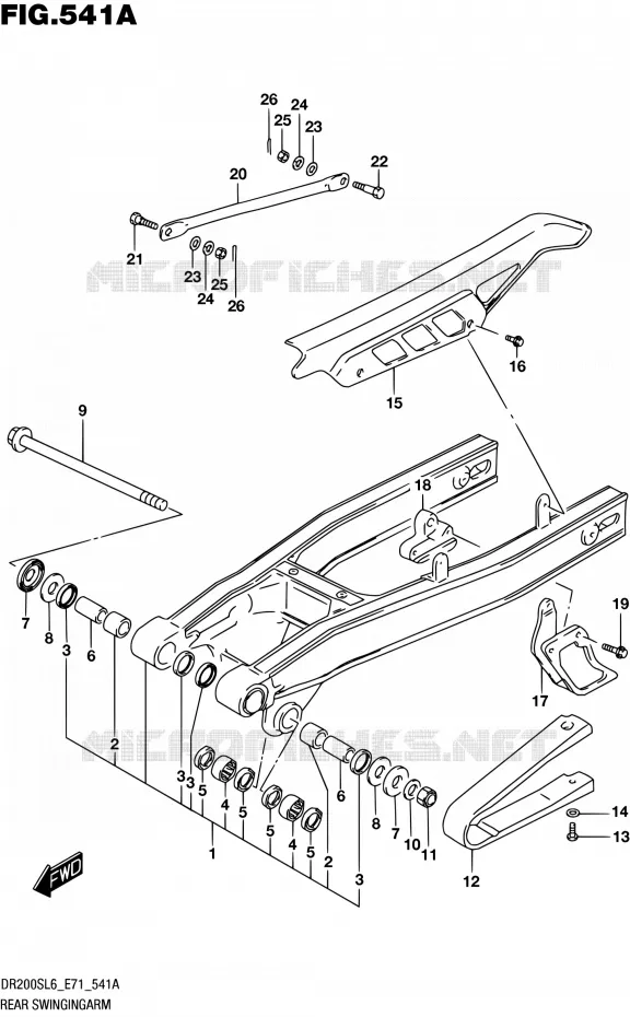 SWINGARM Suzuki MOTO 200 DR 2016  DR200S L6 (E71)