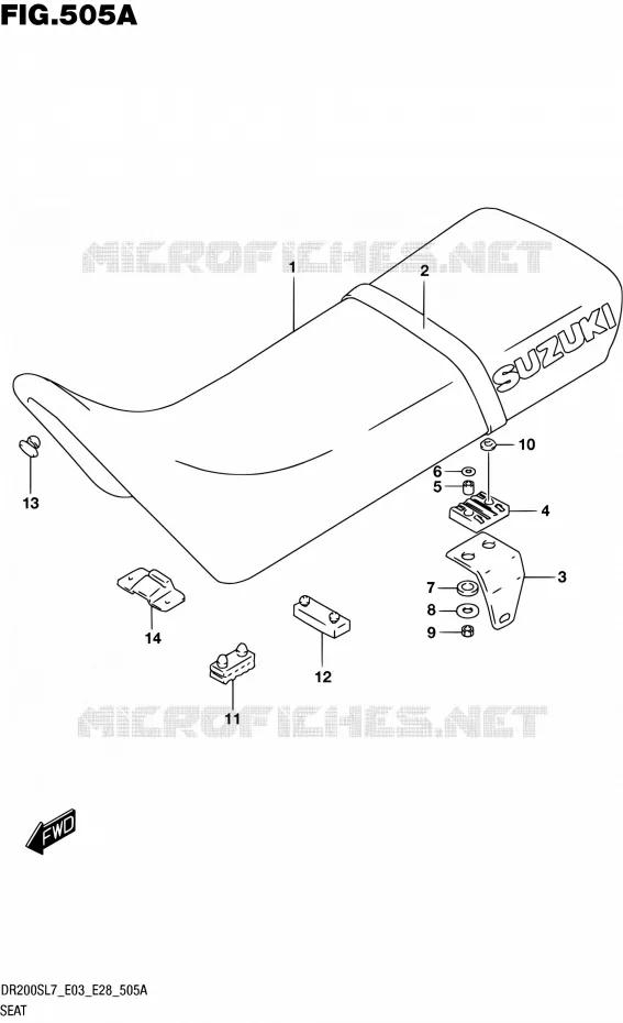 SEAT Suzuki MOTO 200 DR 2017  DR200S L7 (E03,E28,E33)