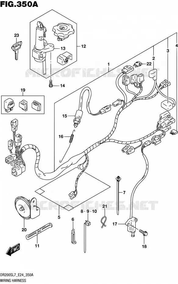 BEDRADING Suzuki MOTO 200 DR 2017  DR200S L7 (E24)