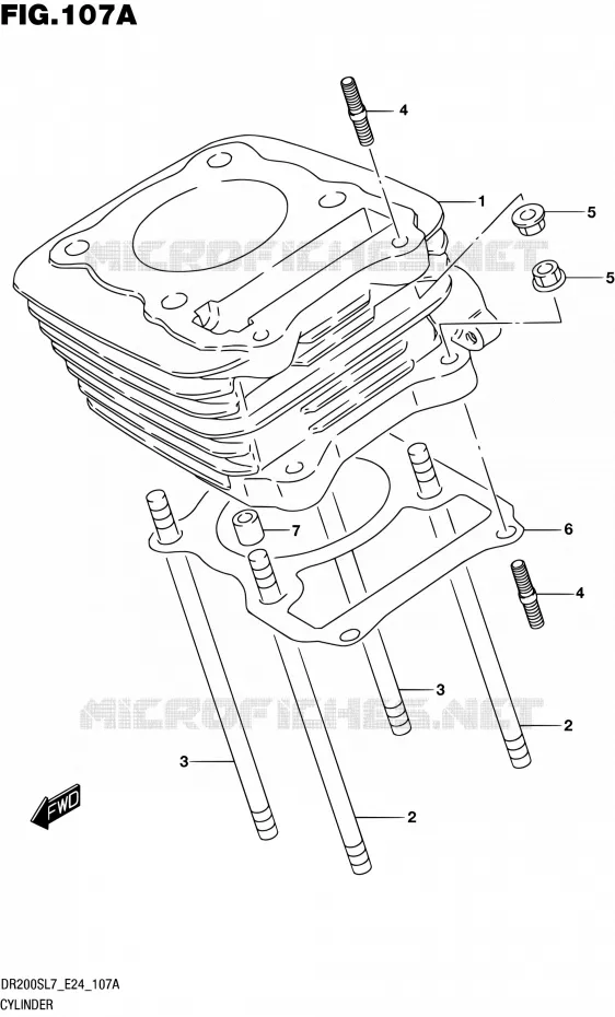 CILINDER Suzuki MOTO 200 DR 2017  DR200S L7 (E24)
