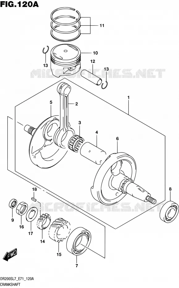 KRUKAS Suzuki MOTO 200 DR 2017  DR200S L7 (E71)