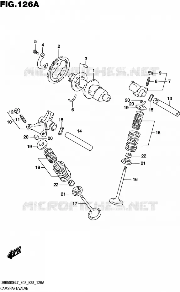 NOKKENAS - VALVES Suzuki MOTO 650 DR 2017  DR650SE L7 (E03,E28,E33)