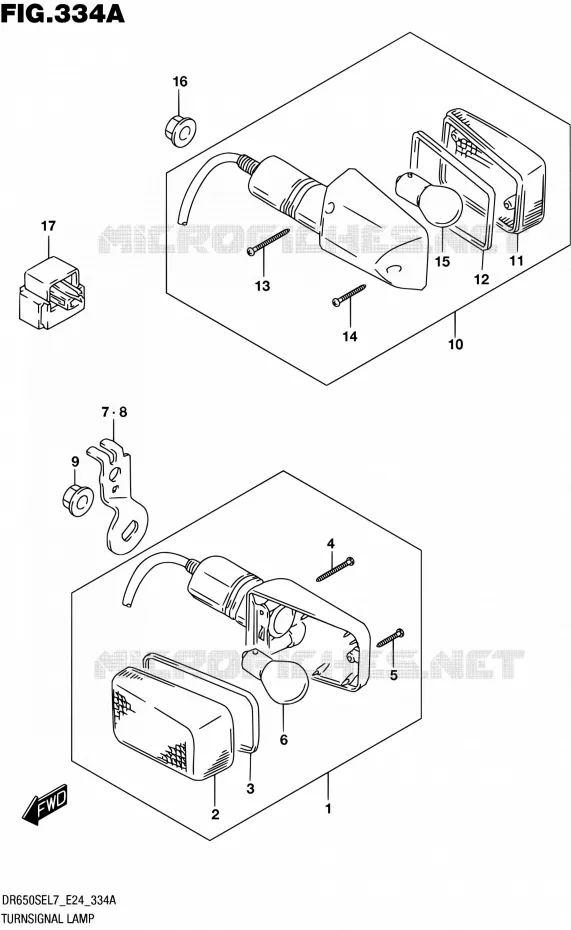 INDICATOREN Suzuki MOTO 650 DR 2017  DR650SE L7 (E24)