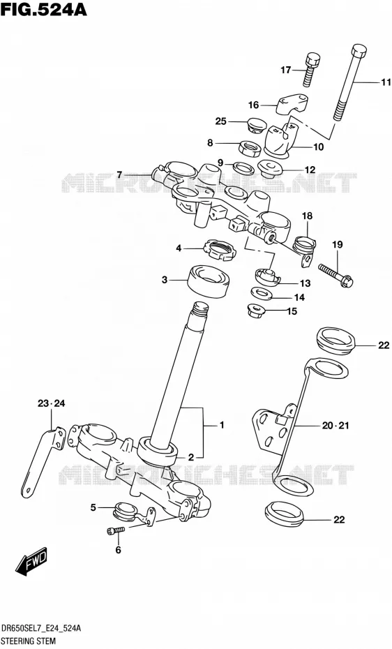 STUURKOLOM Suzuki MOTO 650 DR 2017  DR650SE L7 (E24)