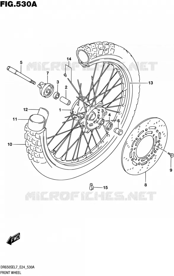 VOORWIEL Suzuki MOTO 650 DR 2017  DR650SE L7 (E24)