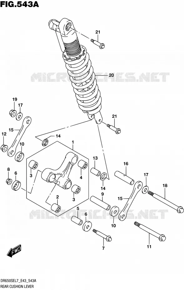 SCHOKBREKER AANEENSCHAKELING Suzuki MOTO 650 DR 2017  DR650SE L7 (E43)