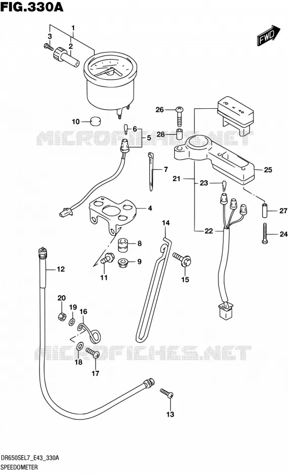 SNELHEIDSMETER Suzuki MOTO 650 DR 2017  DR650SE L7 (E43)