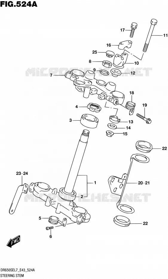 STUURKOLOM Suzuki MOTO 650 DR 2017  DR650SE L7 (E43)