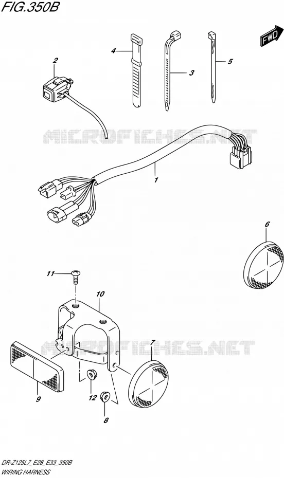 BEDRADING (DR-Z125L E28) Suzuki MOTO 125 DR-Z 2017  DR-Z125 L7 (E28,E33)