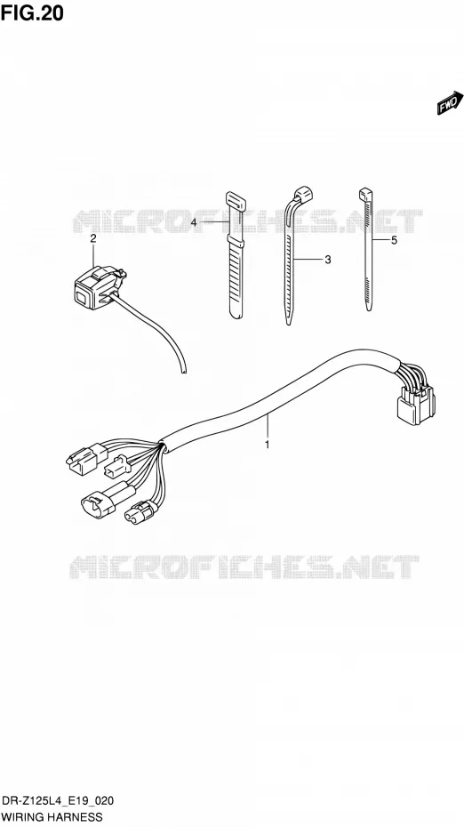 BEDRADING Suzuki MOTO 125 DR-Z 1994  DR-Z125L L4 (E19)