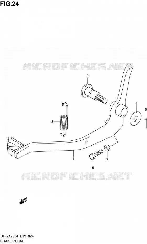 REMPEDAAL Suzuki MOTO 125 DR-Z 1994  DR-Z125L L4 (E19)