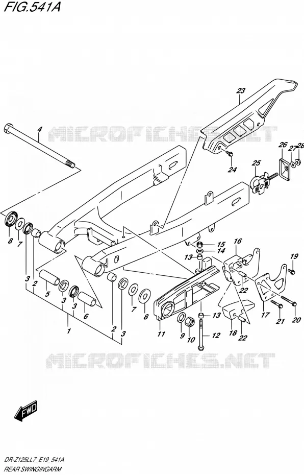 SWINGARM Suzuki MOTO 125 DR-Z 2017  DR-Z125L L7 (E19)