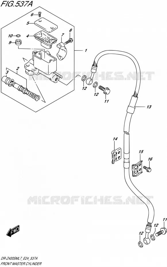 FRONT HOOFDREMCILINDER Suzuki MOTO 400 DR-ZSM 2017  DR-Z400SM L7 (E24)