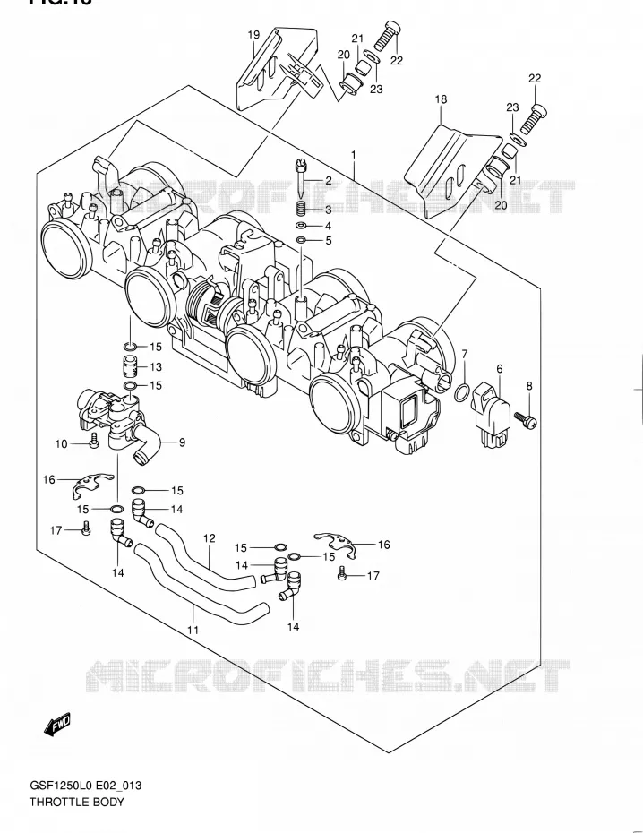 GASKLEPHUIS Suzuki MOTO 1250 BANDIT-N 2010  GSF1250 L0 (E02,E19,E24)