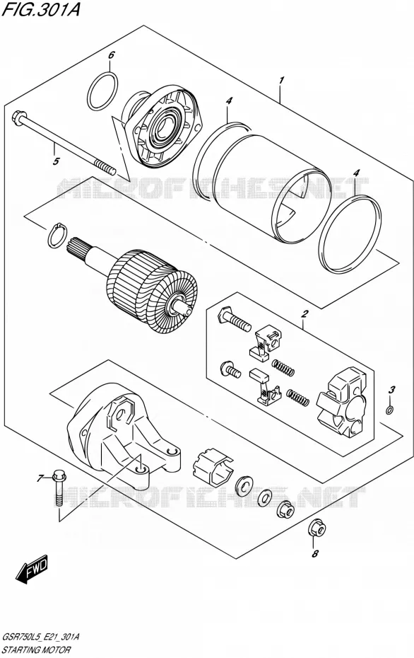 STARTMOTOR Suzuki MOTO 750 GSR 2015  GSR750 L5