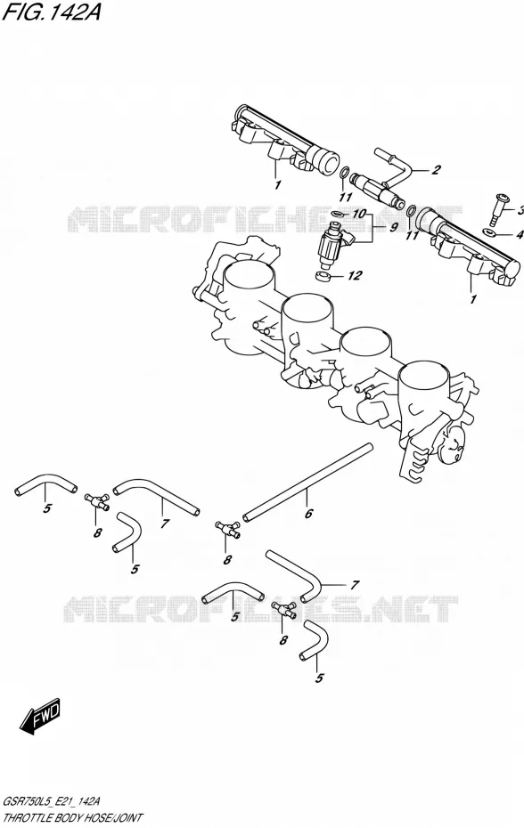 GASKLEPHUIS Suzuki MOTO 750 GSR 2015  GSR750UE L5 (E21)