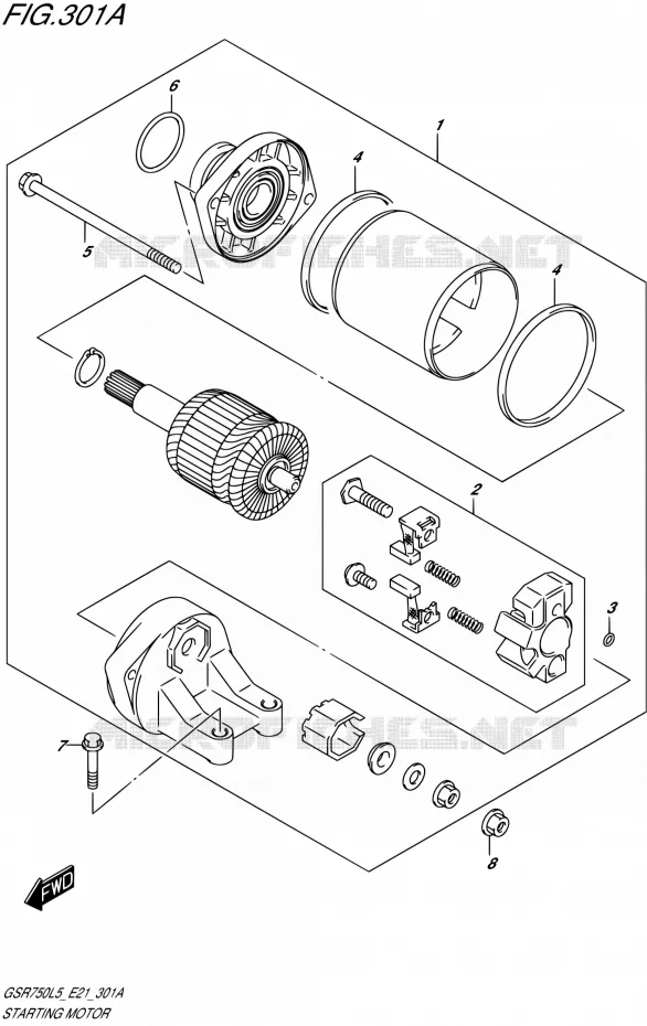 STARTMOTOR Suzuki MOTO 750 GSR 2015  GSR750UE L5 (E21)