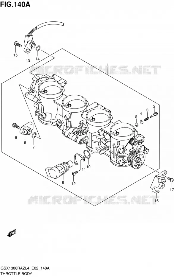 GASKLEPHUIS Suzuki MOTO 1300 HAYABUSA 2014  GSX1300RAZ L4 (E19)