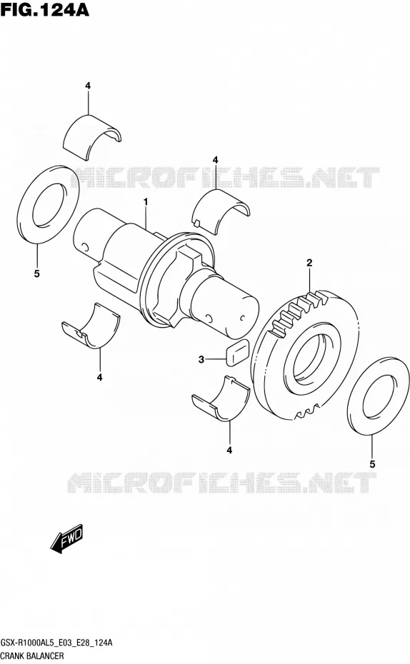 CRANK BALANCER Suzuki MOTO 1000 GSX-R 2015  GSX-R1000A L5 (E03,E28,E33)