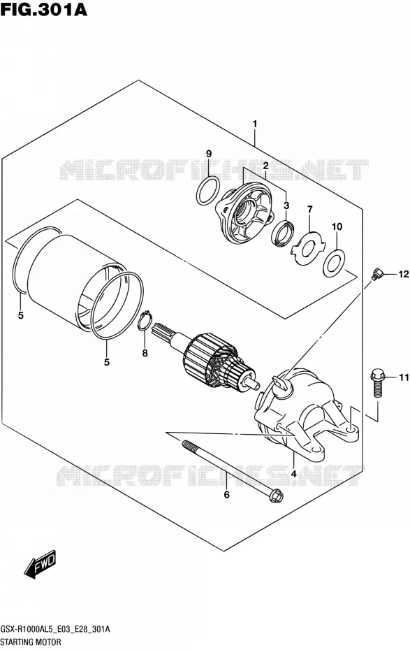 STARTMOTOR Suzuki MOTO 1000 GSX-R 2015  GSX-R1000A L5 (E03,E28,E33)