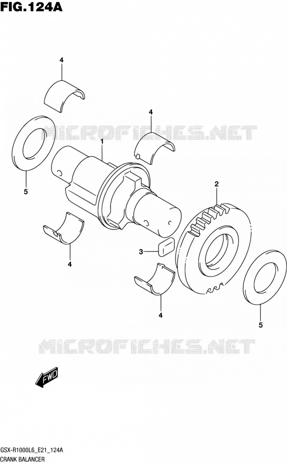 CRANK BALANCER Suzuki MOTO 1000 GSX-R 2016  GSX-R1000AUF L6 (E21)