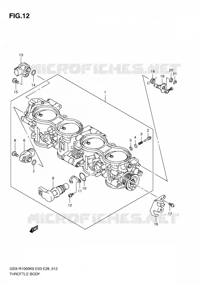 GASKLEPHUIS Suzuki MOTO 1000 GSX-R 2010  GSX-R1000 L0/GSX-R1000Z L0 (E03,E28,E33)