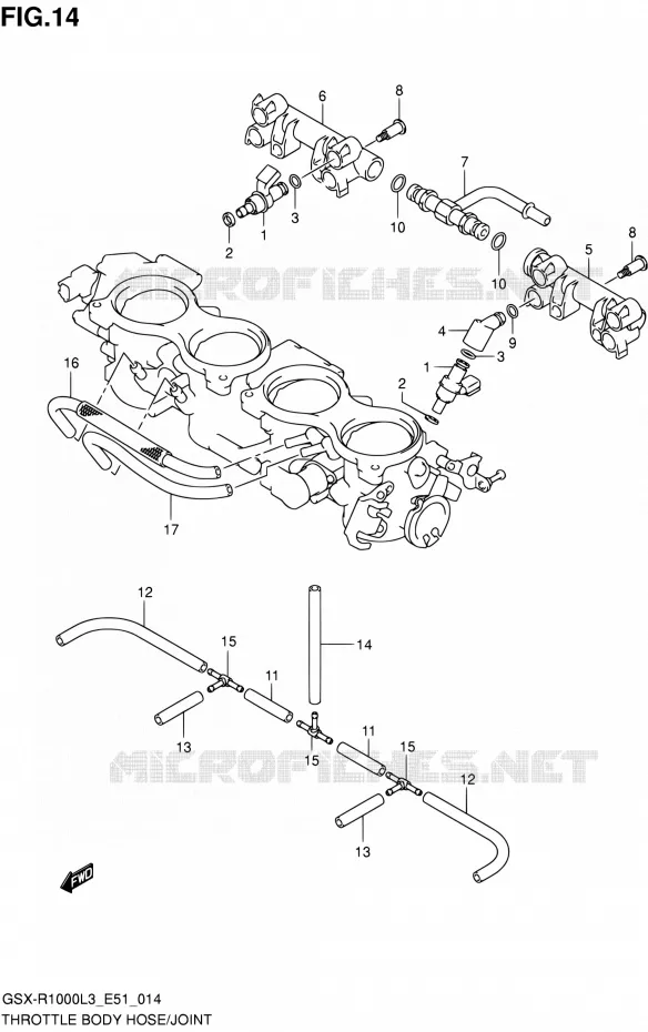 GASKLEPHUIS (GSX-R1000L3 E51) Suzuki MOTO 1000 GSX-R 2013  GSX-R1000 L3/GSX-R1000Z L3 (E51)